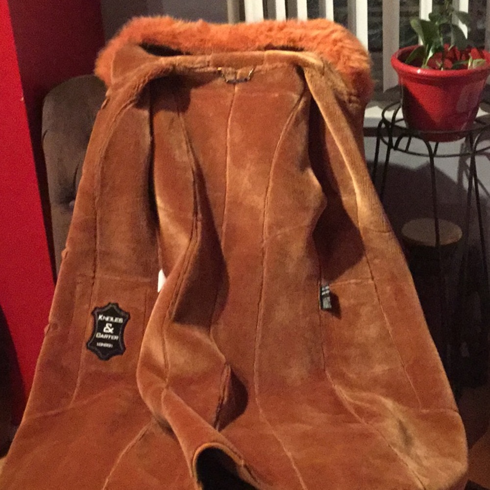Burnt Orange Shearling coat